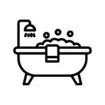 Icon of a bathtub, representing hot tub removal service.