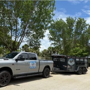 High Caliber Junk Removal truck and trailer